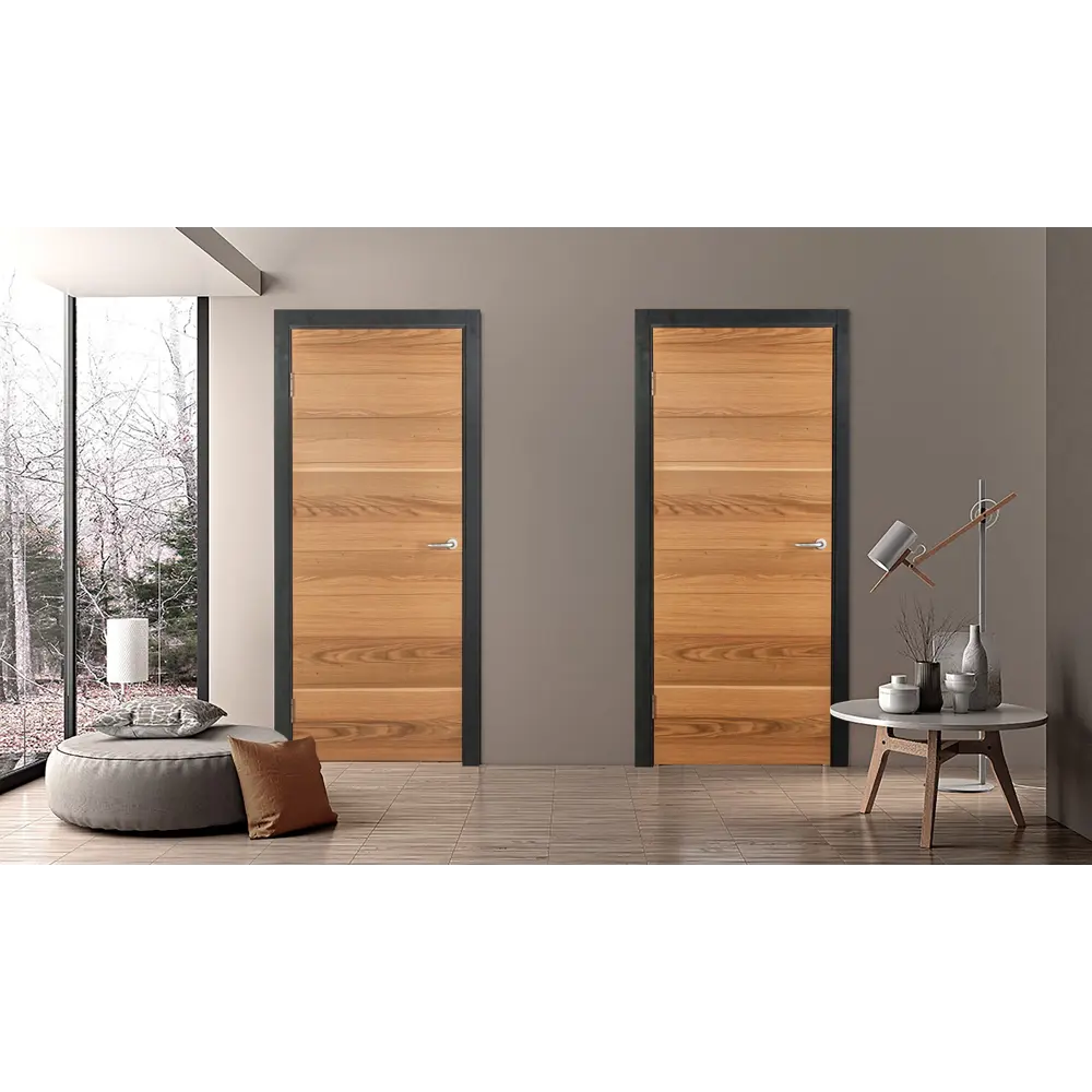 Дверь межкомнатная глухая Loft 80x200 см шпон цвет дуб рустик с замком МАРИО РИОЛИ STLM-2127821 - Вид №2