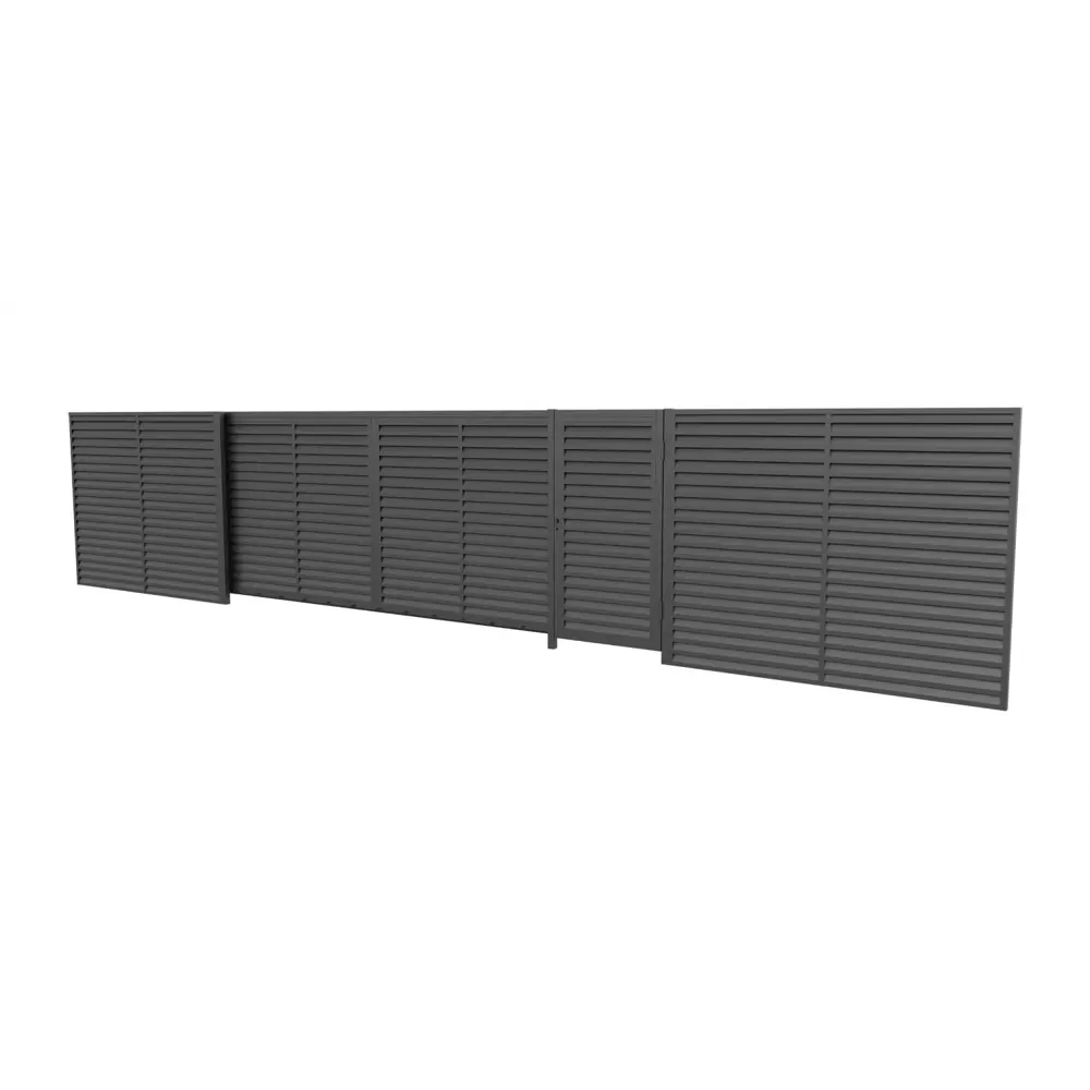 Комплект еврожалюзи для калитки Вершина 1x2 м серый RAL 7024 антрацит Santreyd STLM-2054925 - Вид №1