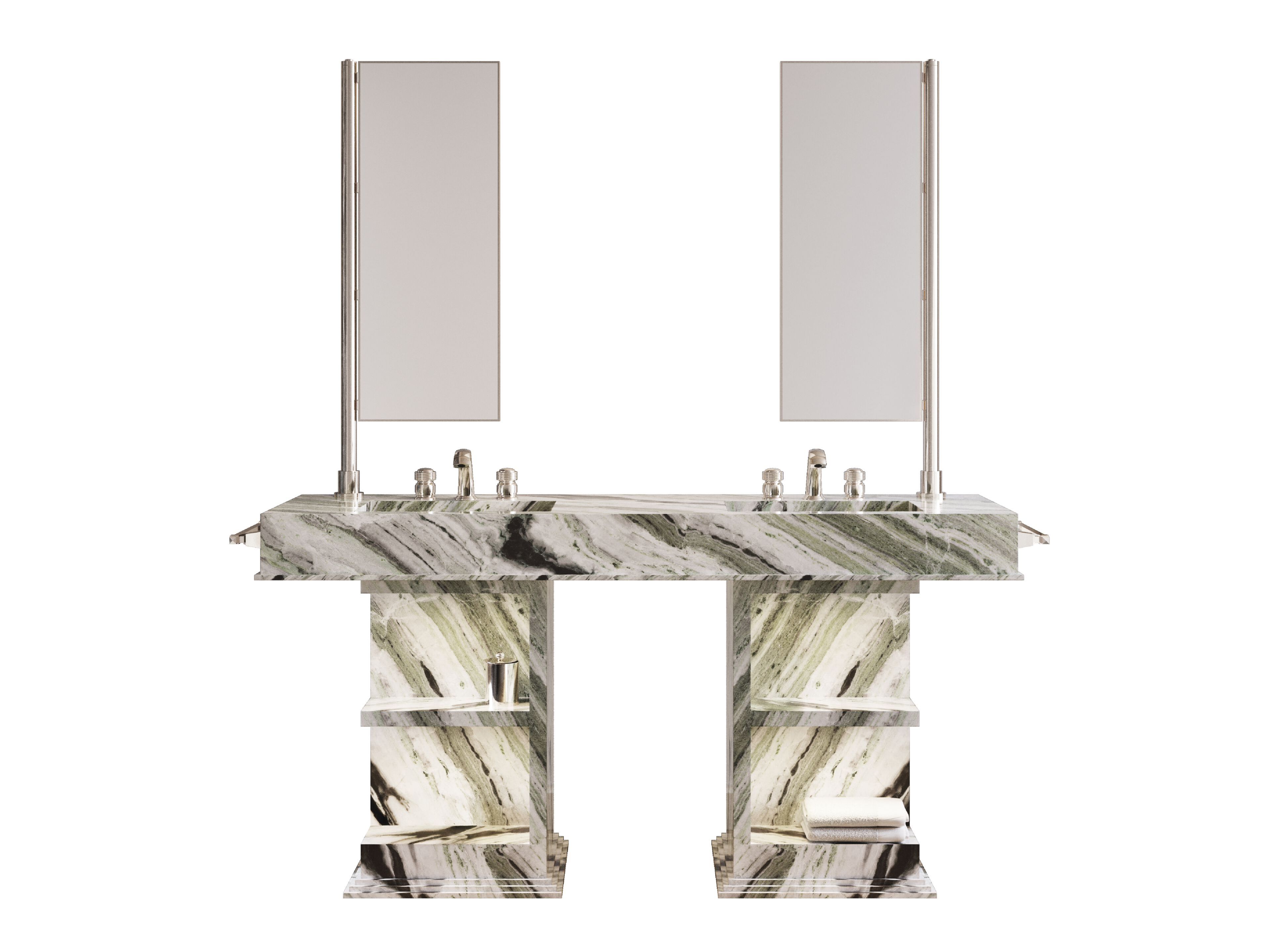 Двойной умывальник со встроенным умывальником Devon&Devon MY LOVE WATER VANITY MEDIUM ARCH-00093201 - Вид №4