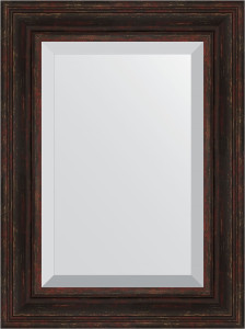 BY 3395 Зеркало с фацетом в багетной раме - темный прованс 99 mm EVOFORM Exclusive