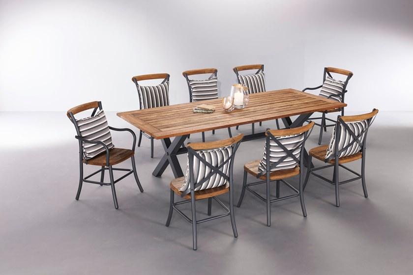 MOBIKA GARDEN Садовый стул из алюминия и дерева с подлокотниками Largo sun-id-1409855 - Вид №1