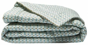 Alexandre Turpault Покрывало с двусторонним графическим узором из льняной ткани Territoire