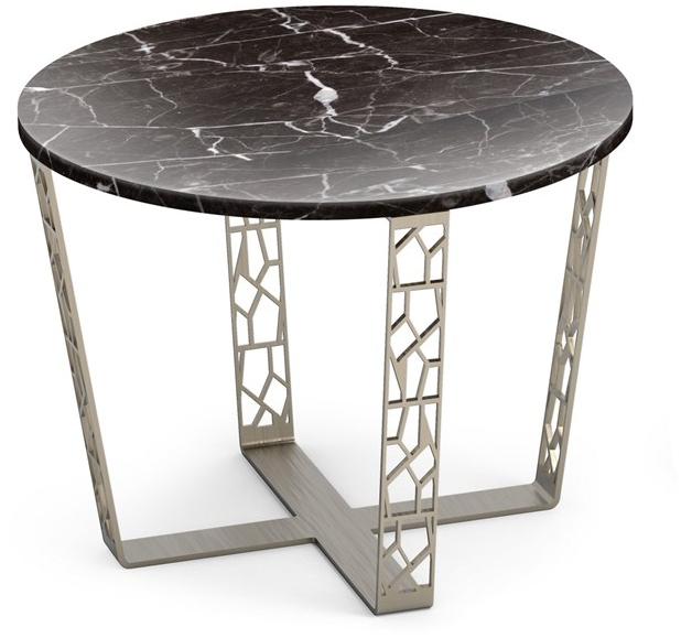 ALBEDO Круглый журнальный столик из мрамора и металла black marquina sun-id-1514828 - Вид №2