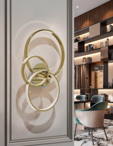 Светодиодный настенный светильник из нержавеющей стали и стекла