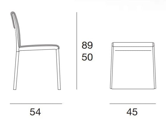 Мягкий стул из искусственной кожи Pacini & Cappellini BEA ARCH-00021344 - Вид №1
