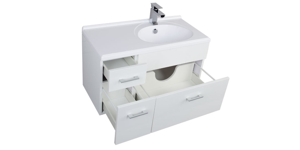 Комплект мебели Aquanet Данте 85 R белый (1 навесной шкафчик) 00164818 - Вид №4