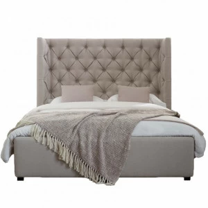 Кровать двуспальная 180х200 бежевая Carlyle ICON DESIGNE ДИЗАЙНЕРСКИЕ 177946 Бежевый