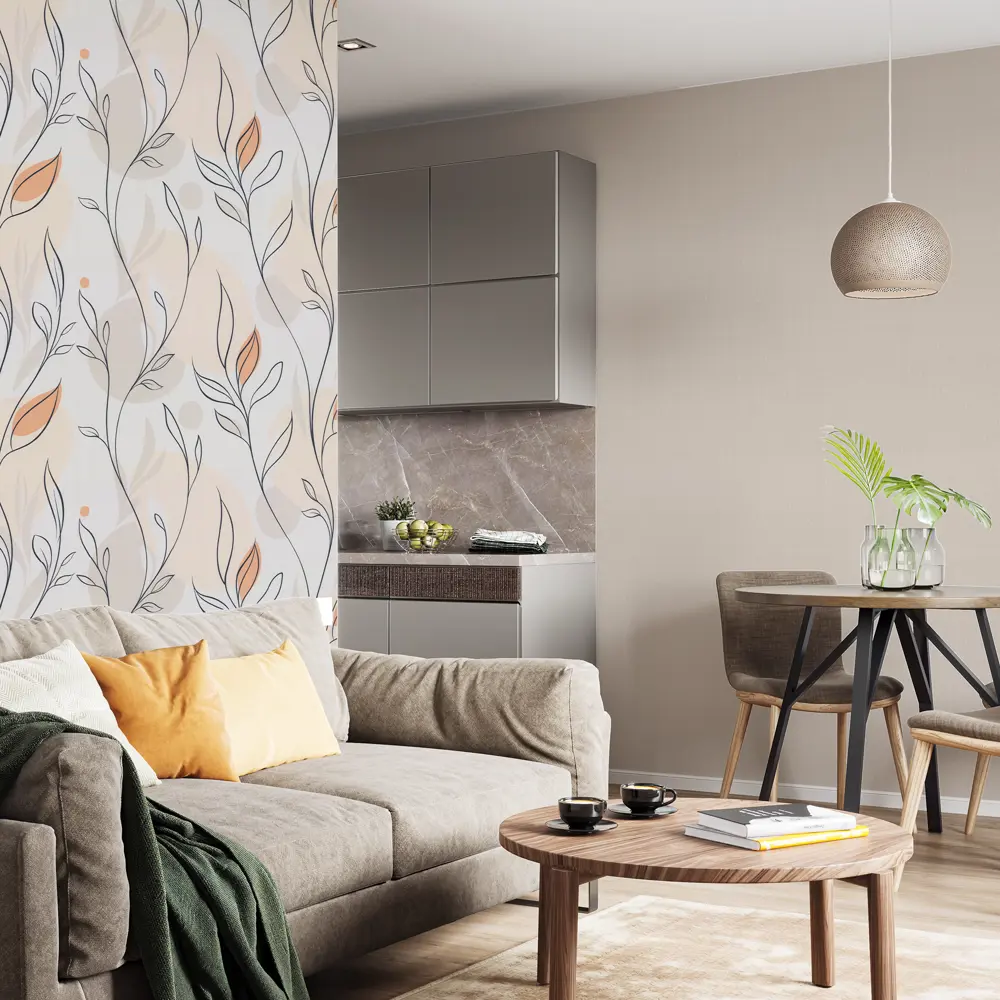 Обои флизелиновые Palitra Life Air 2 темно-бежевые PL72614-23 STLM-2179111 - Вид №5