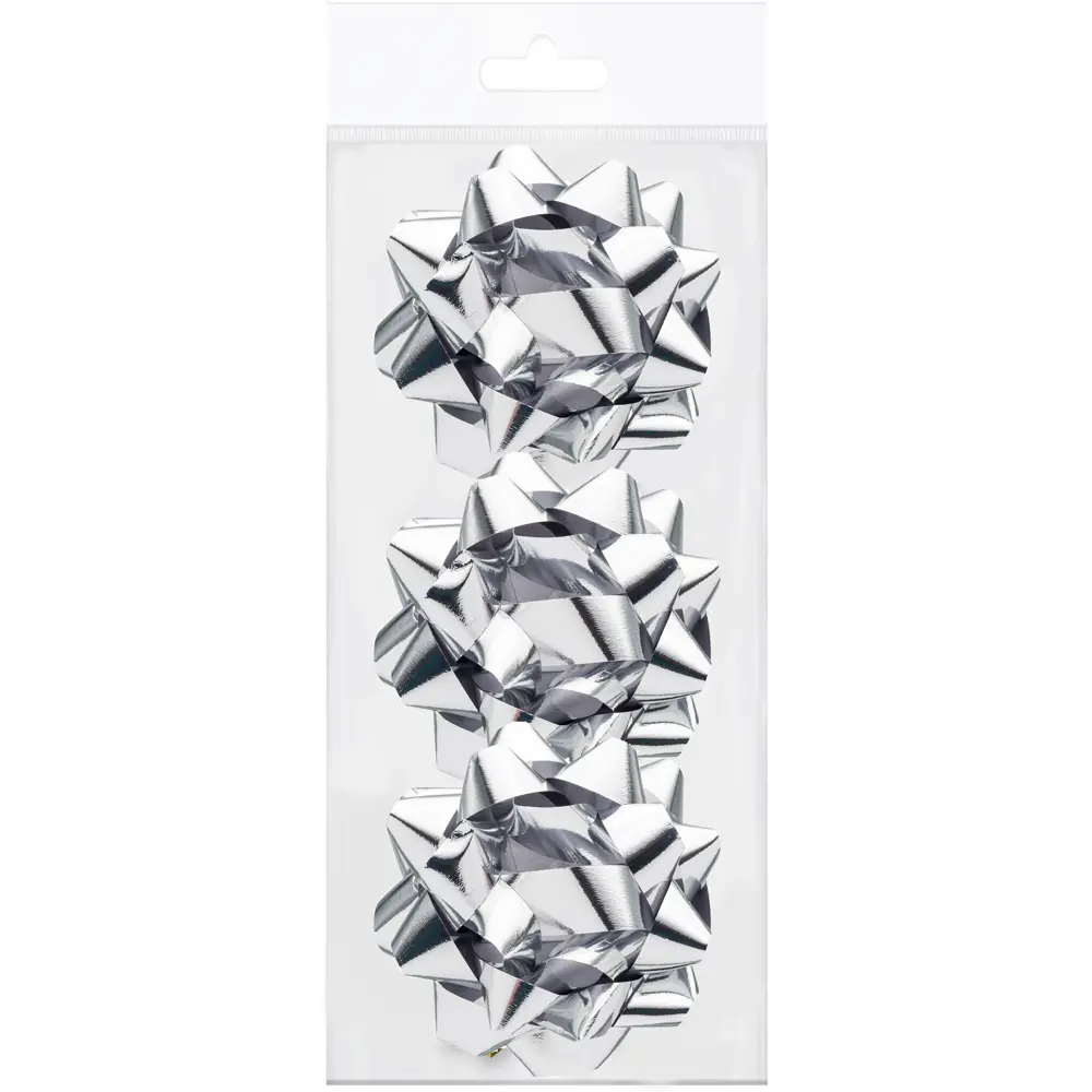 Набор бантов цвет серебро, 3 шт Santreyd STLM-2103244 - Вид №1