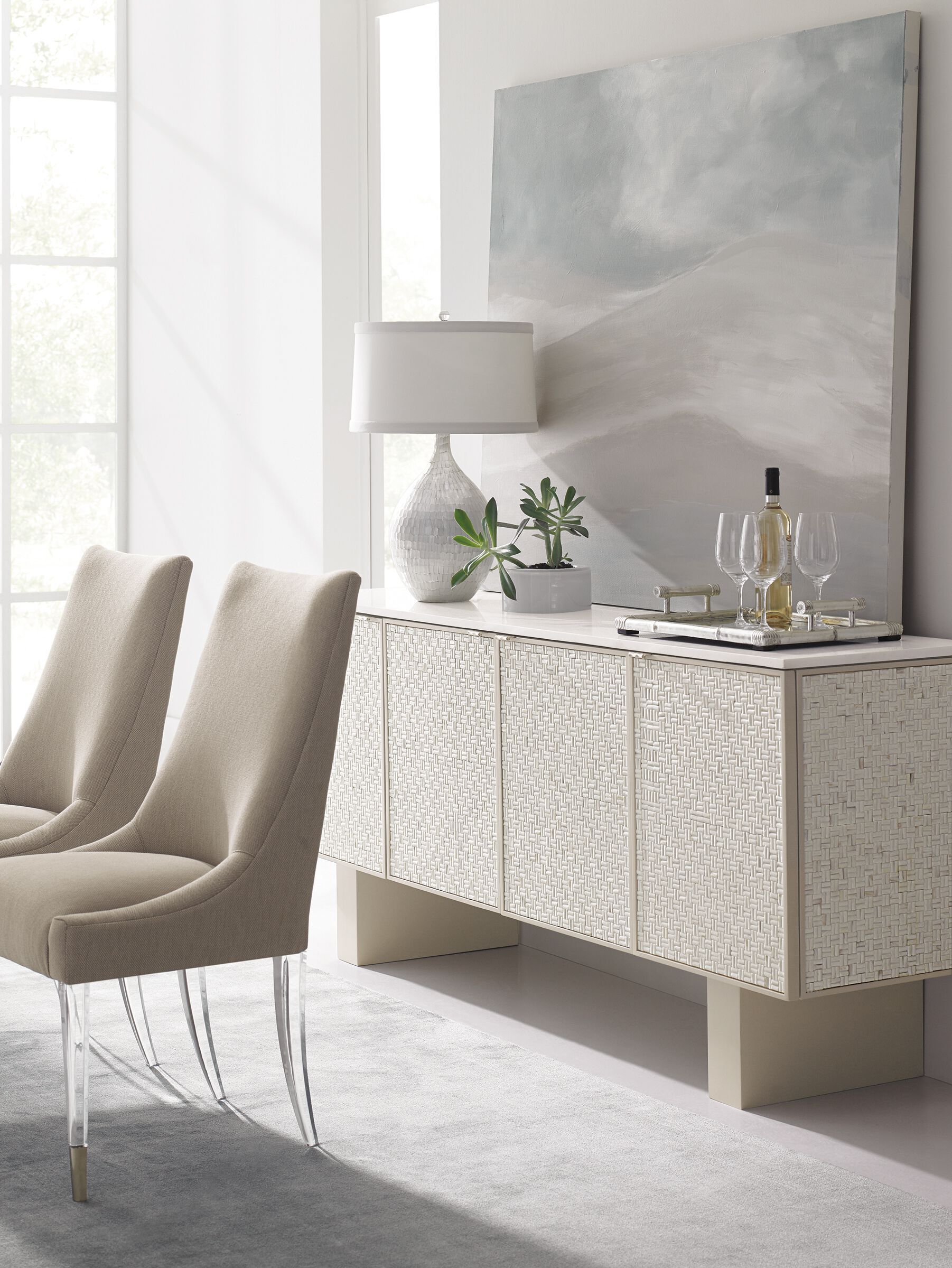 Деревянный шкаф с распашными дверями и каменным верхом Caracole BOMB-SHELL ARCH-00136732 - Вид №1