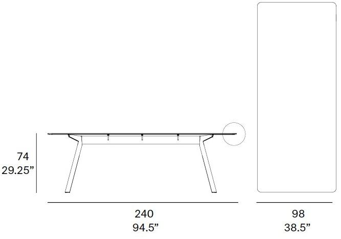 EXPORMIM - ATRIVM | Прямоугольный столC225 / c227  - Вид №5