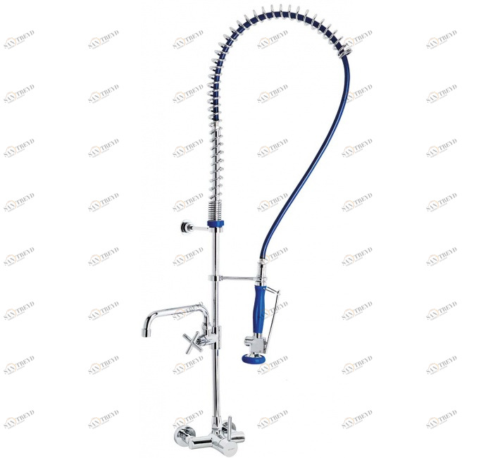 GENEBRE 1743 04 КОЛОНКА ПРЕДВАРИТЕЛЬНОГО ОПОЛАСКИВАНИЯ С ОДНОРЫЧНЫМ СМЕСИТЕЛЕМ И РАЗЪЕМОМ ДЛЯ МОЙКИ 