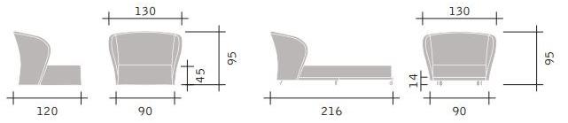 Flou Мягкое кресло со съемным чехлом Céline CELINE sun-id-1405095 - Вид №3