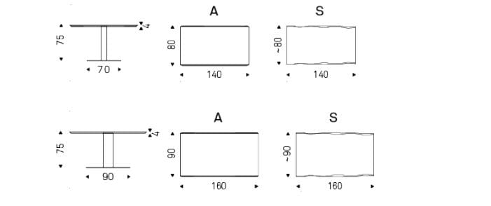 Прямоугольный стол из нержавеющей стали и дерева Cattelan italia ELVIS WOOD ARCH-00087081 - Вид №4