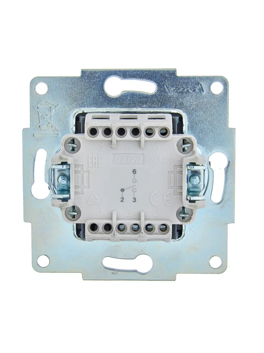 ASTI Выключатель проходной чёрный бархат механизм LEZARD 7081-4288-105 - Вид №1