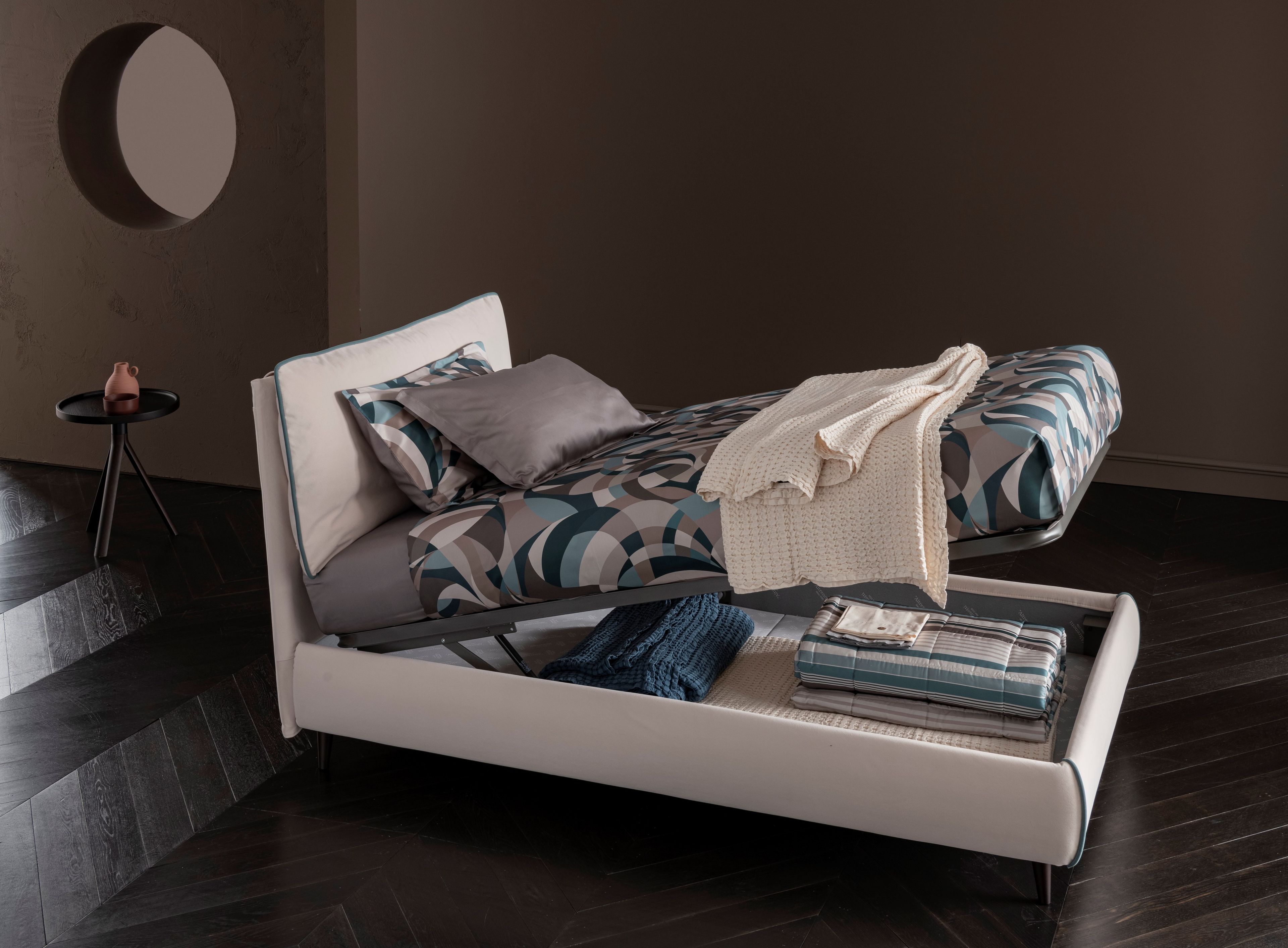 Односпальная кровать для хранения ткани с мягким изголовьем Altrenotti Soul Young ARCH-00086617 - Вид №1