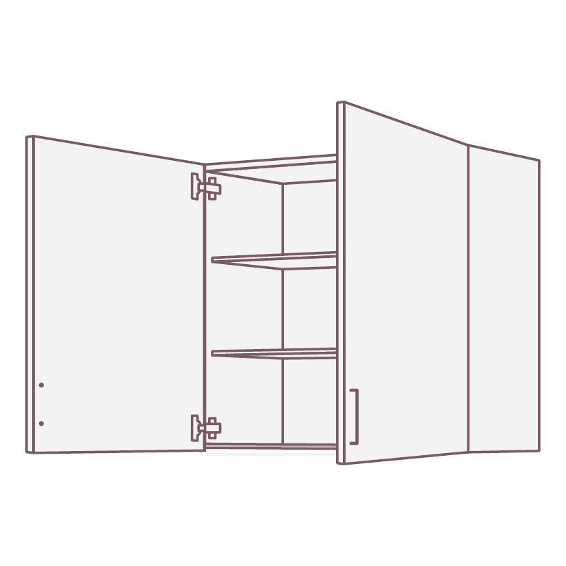 Шкафы навесные  EVG2D SIDAK SIST3524-9429