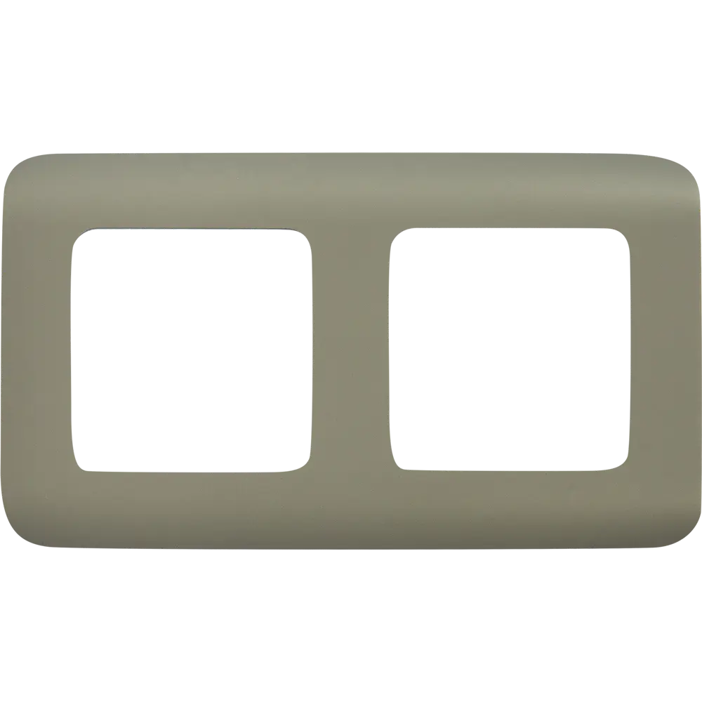 Рамка для розеток и выключателей Lexman Cosy 2 поста, цвет серый STLM-2092866