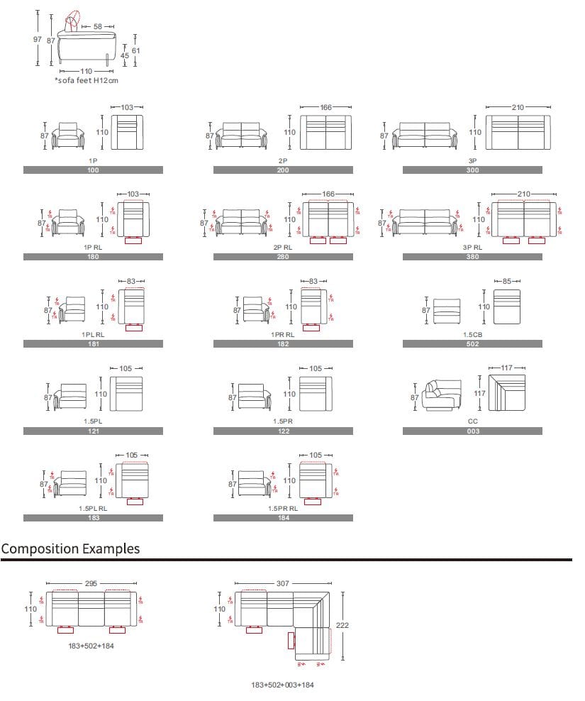 2-местный тканевый диван с электрическим движением CAMPO DE' FIORI 5352 ARCH-00079939 - Вид №7