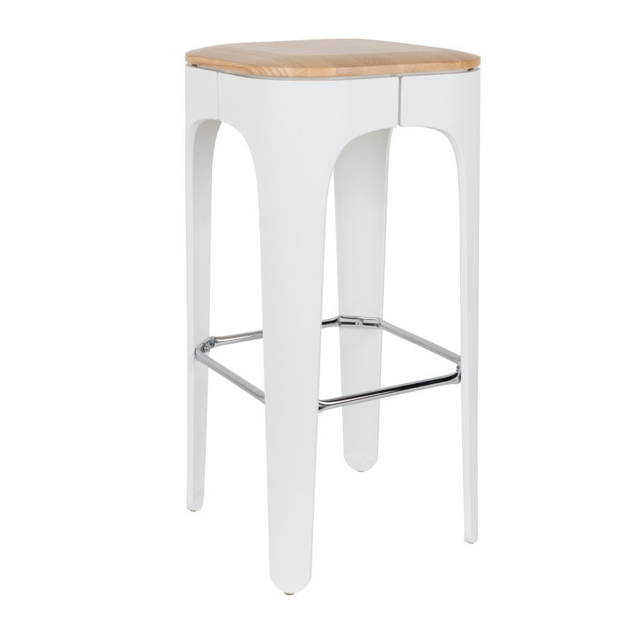 Стул барный Up-High белый White Label Living 1500239 - Вид №2