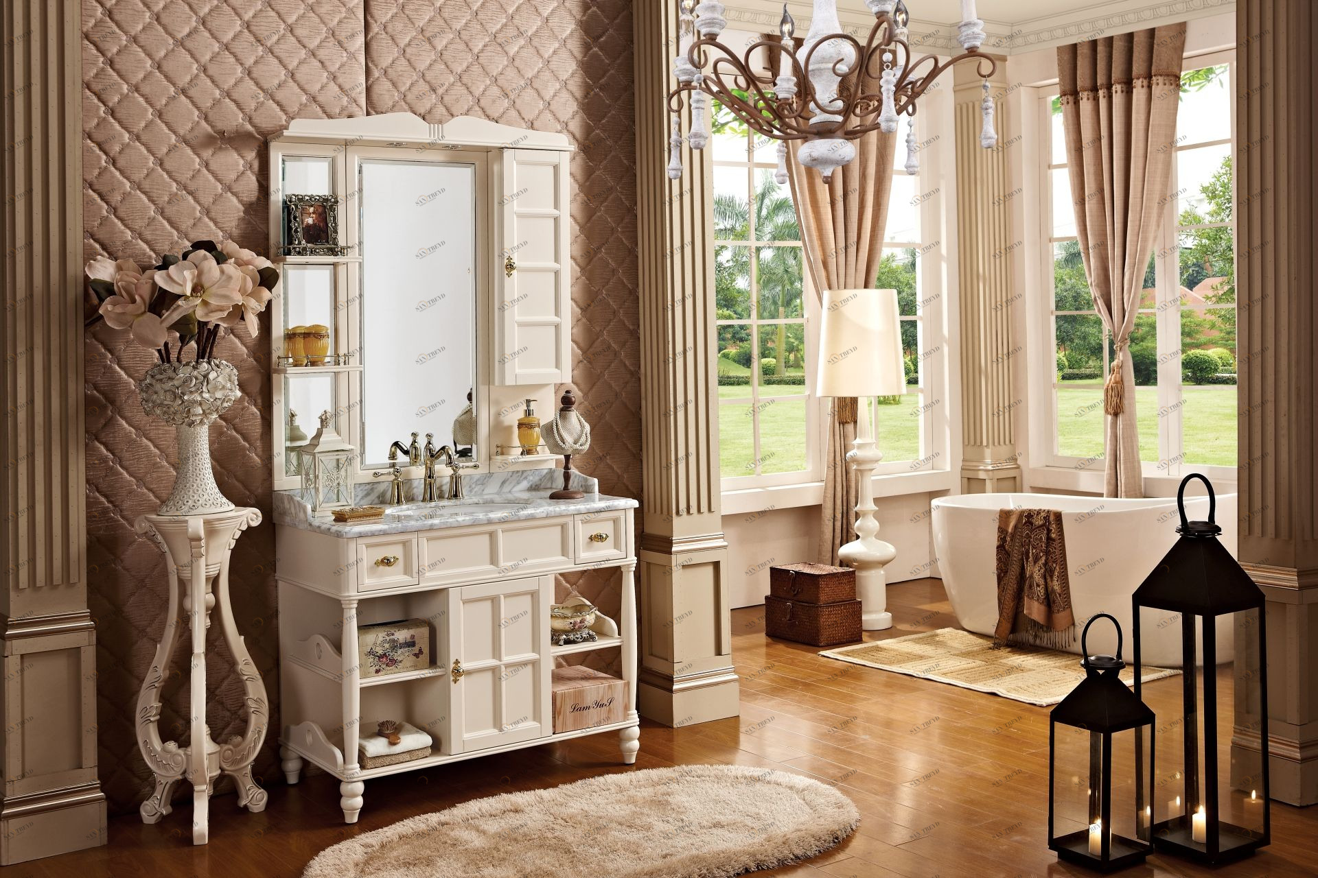 Зеркало с полками SIENA 240 арт. TS-912-MS Ивори Tessoro TS912MSI