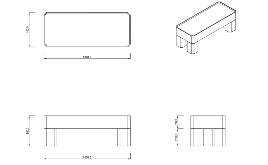 Деревянный прямоугольный высокий журнальный столик Joyf блок ARCH-00039712 - Вид №13