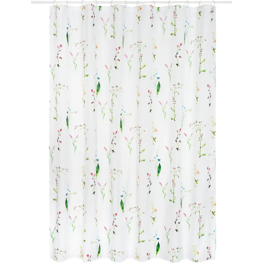 Штора для ванной Wess Meadow 180x200 см полиэстер цвет белый/зеленый STLM-2164016 - Вид №1