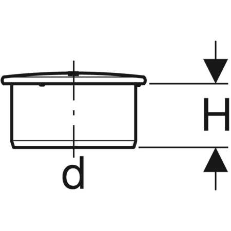 390.428.14.1 Заглушка Geberit Silent-PP Geberit  - Вид №2