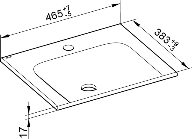 32930314601 Керамический умывальник KEUCO Plan - Вид №3