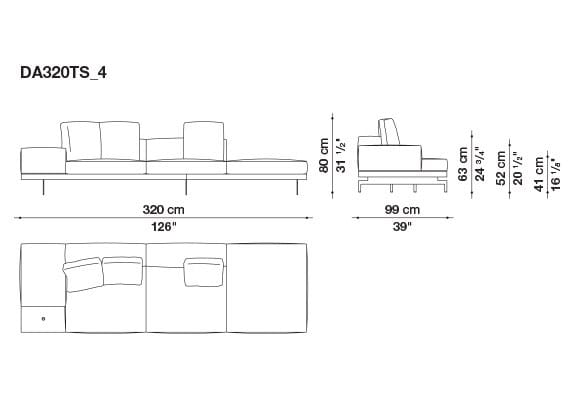3-местный тканевый диван B&B Italia док ARCH-00033457 - Вид №167
