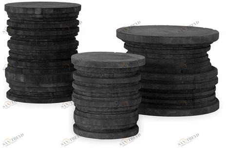 BAXTER Круглый журнальный столик из массива дерева Bidu sun-id-1383353