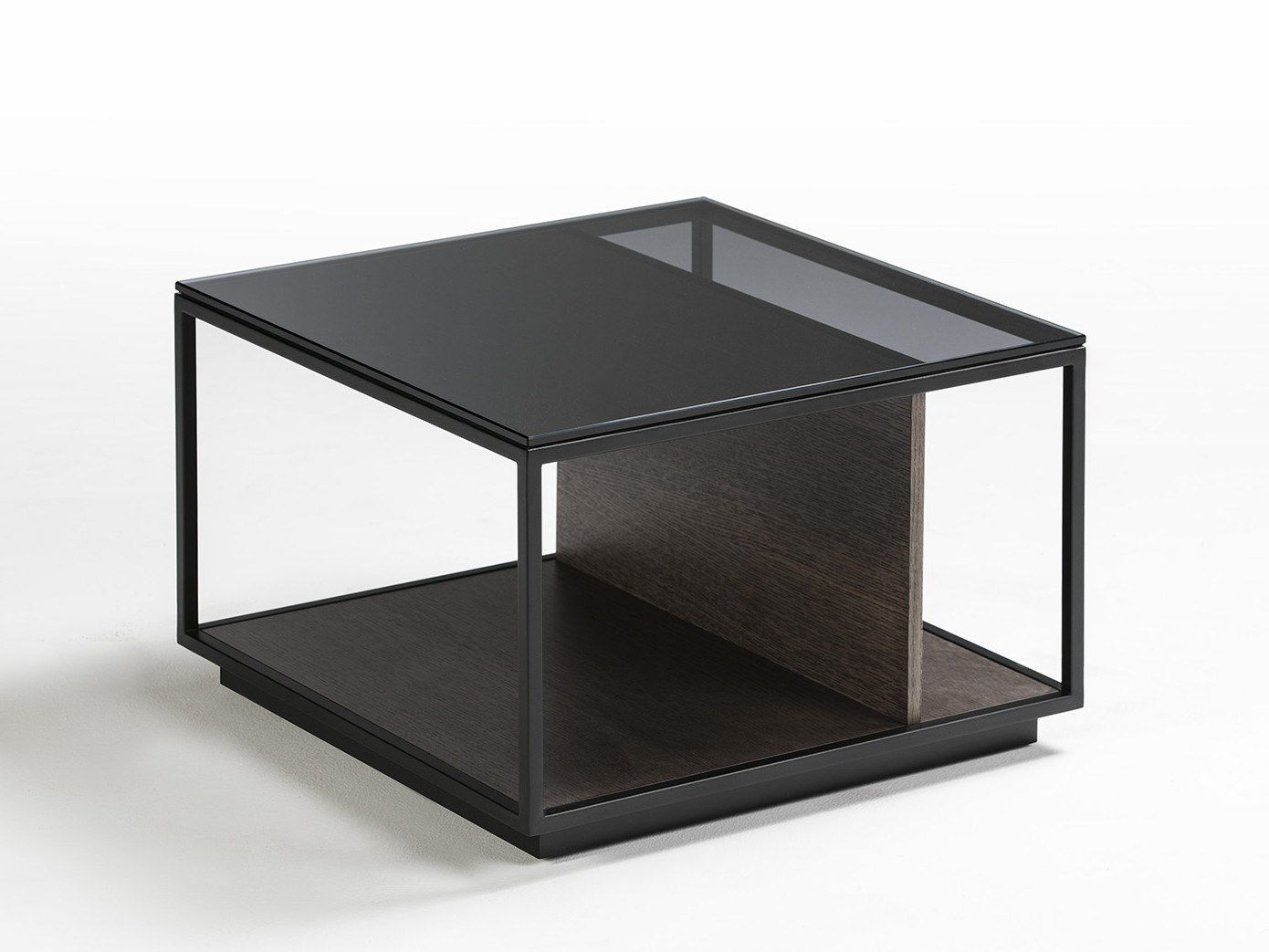 Низкий журнальный столик из дерева и стекла с журнальной стойкой Kendo Mobiliario ARCH-00076318 - Вид №2