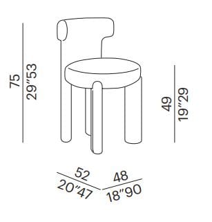 Тканевый стул Meridiani COSETTE ARCH-00080378 - Вид №5