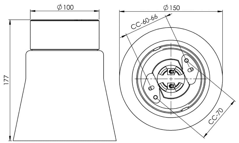 Потолочный светильник из опалового стекла Ifö Electric Open ARCH-00117463 - Вид №3