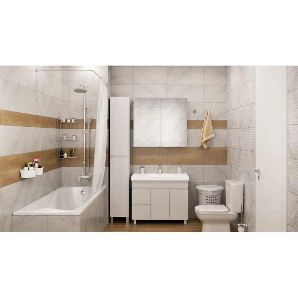 Штора для ванны Silver Rain, 180х200 см, полиэстер, цвет белый/серебряный BATH PLUS ШТОРЫ DECOR COLLECTION STLM-2067835 - Вид №7