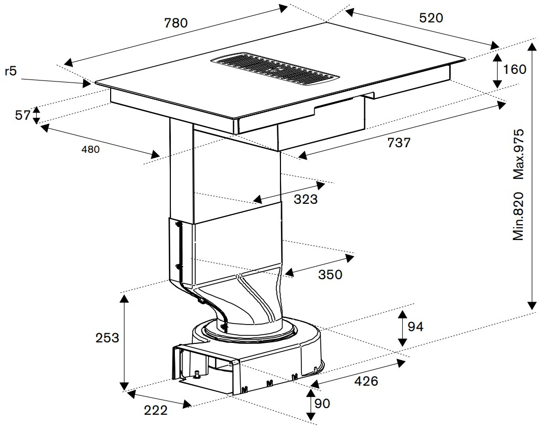 Bertazzoni Индукционная плита со встроенной вытяжкой Modern sun-id-1375619 - Вид №1