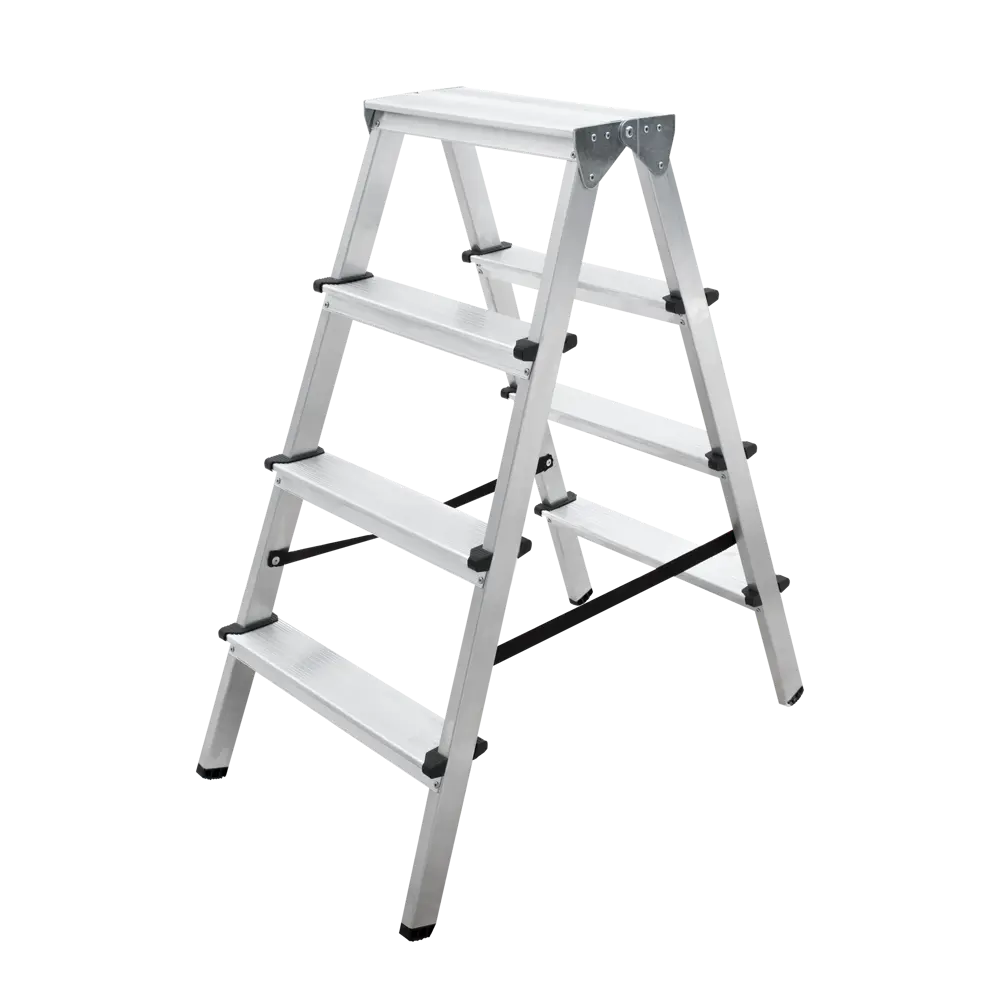 Стремянка двухсторонняя Новая Высота Kroft 1120 4 ступени алюминий STLM-2012570