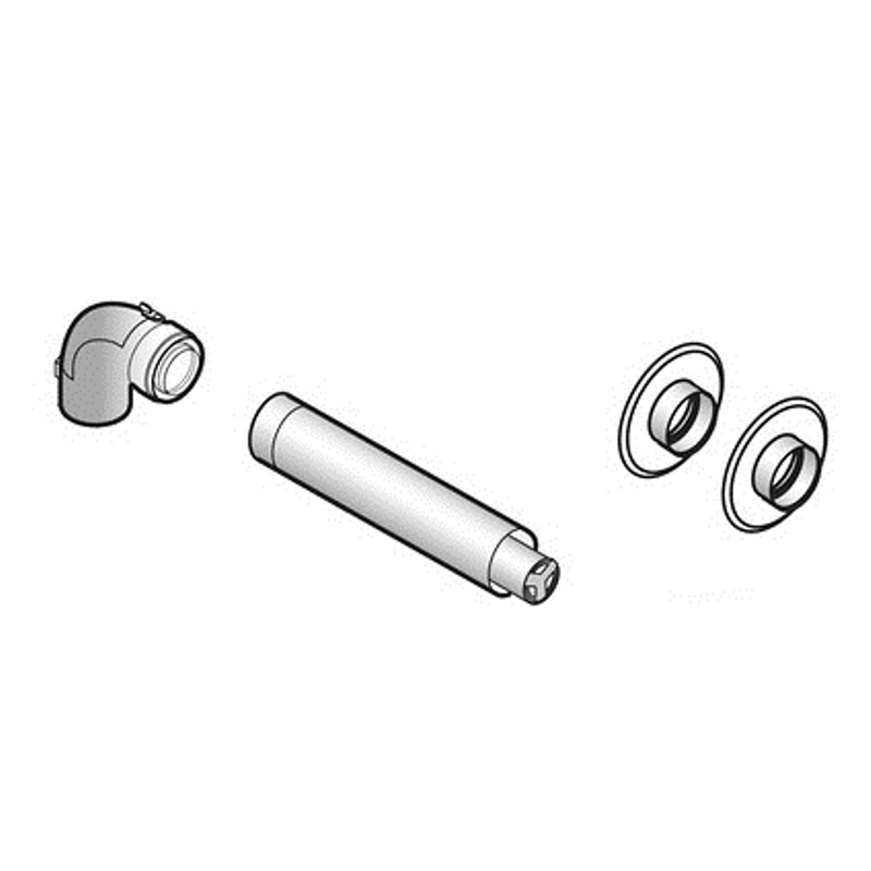 Горизонтальное коаксиальное окончание De Dietrich Д 60/100 мм L= 800 ммPPS/оцинкованная сталь 100008296 - Вид №1