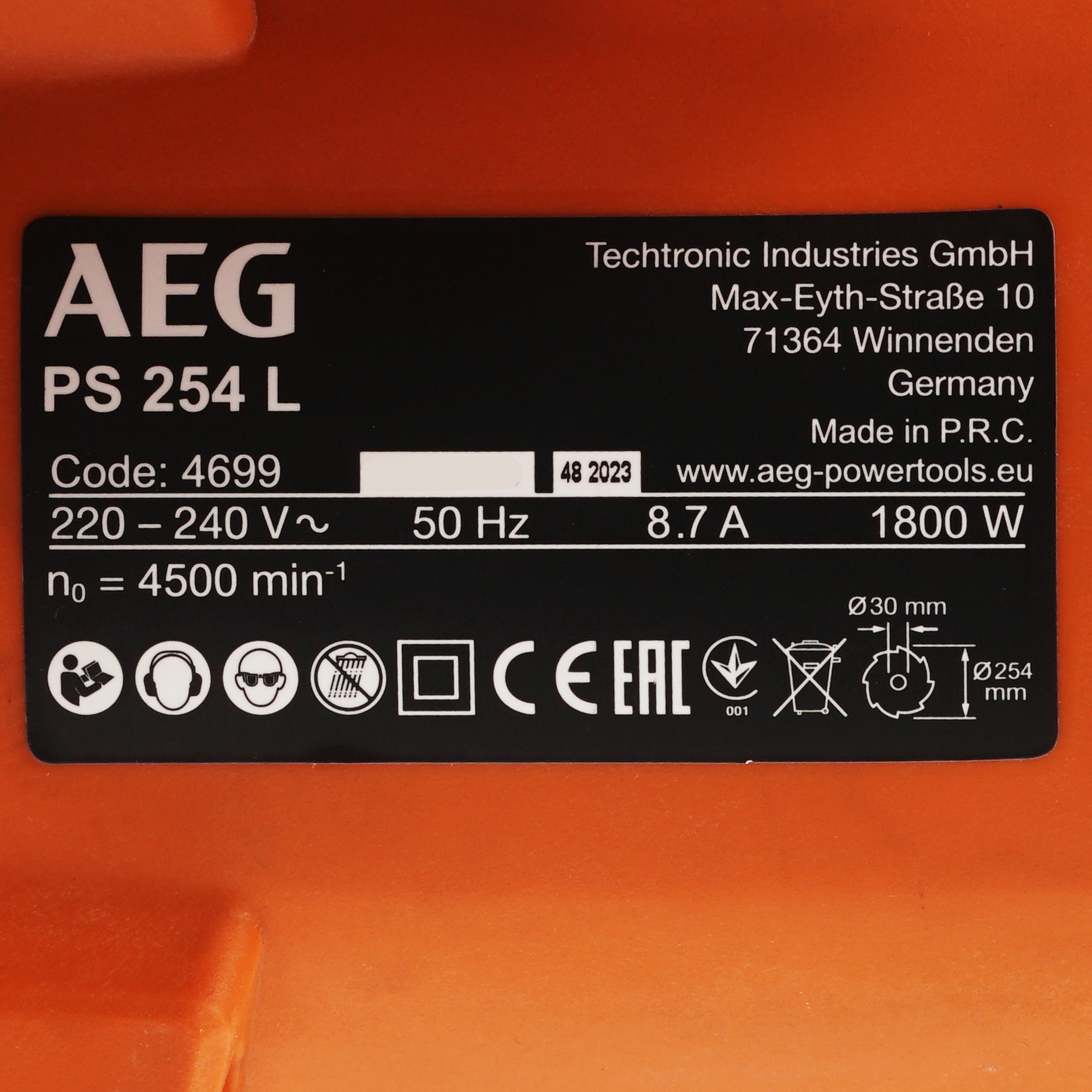 Торцовочная пила  AEG PS 254 L 5481097 STDN-0081637 - Вид №5