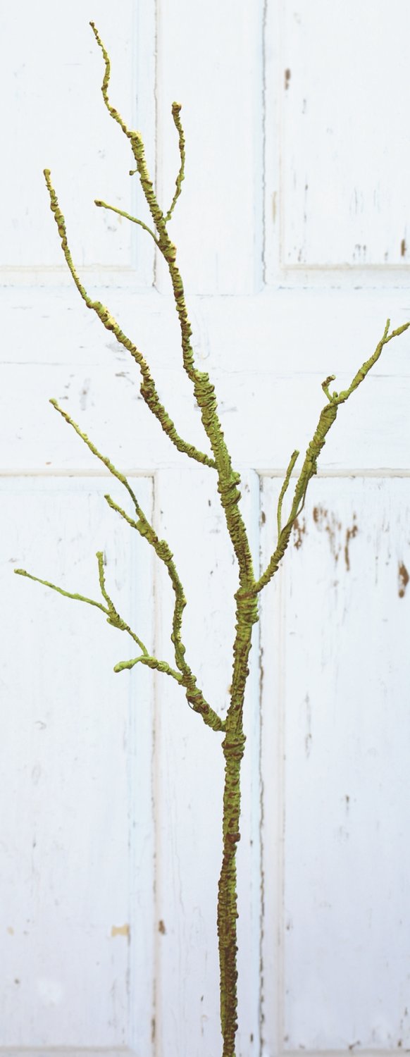 3399 883 a3 Искусственная декоративная веточка, 110 см, зеленая H-andreas 