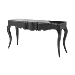 Консоль черная с фигурным подстольем и гнутыми ножками, венге Margaret от Eichholtz EICHHOLTZ EICHHOLTZ 060949 Венге