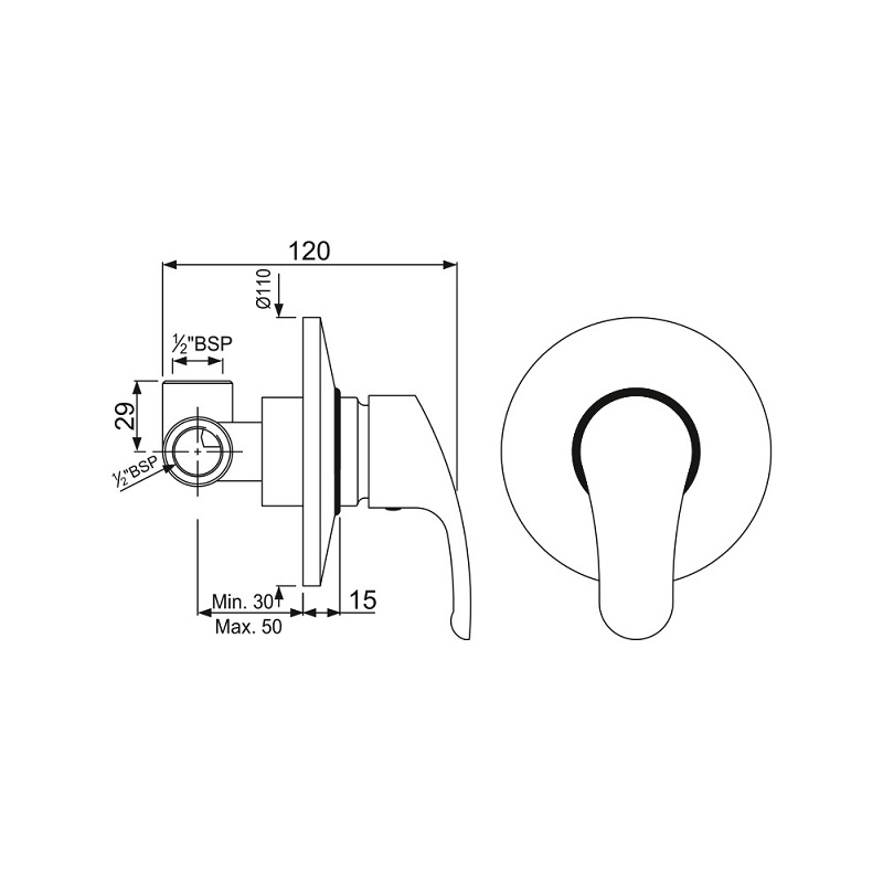EKO-CHR-33227 Смеситель Jaquar Eko Santreyd - Вид №1