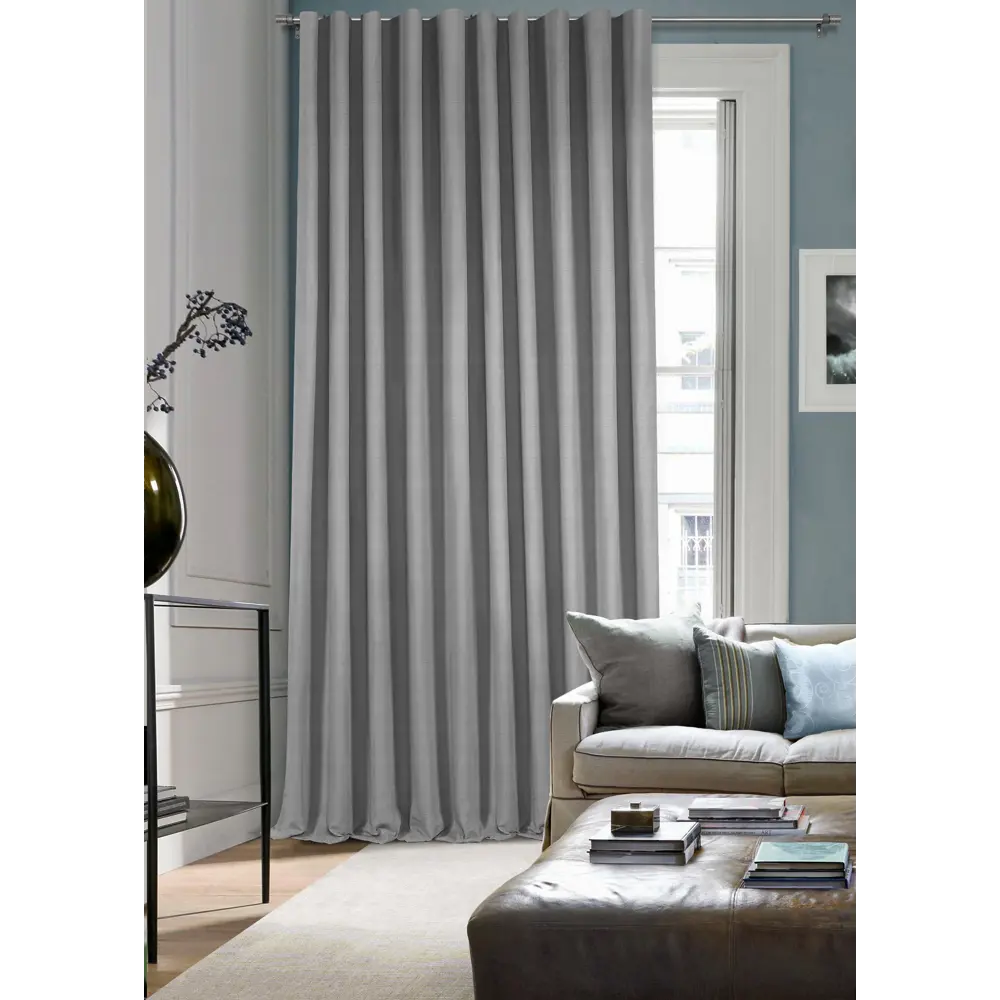 Santreyd Malonn - ткань для штор блекаут серого цвета 295 см 89254720 STLM-1446384 - Вид №3