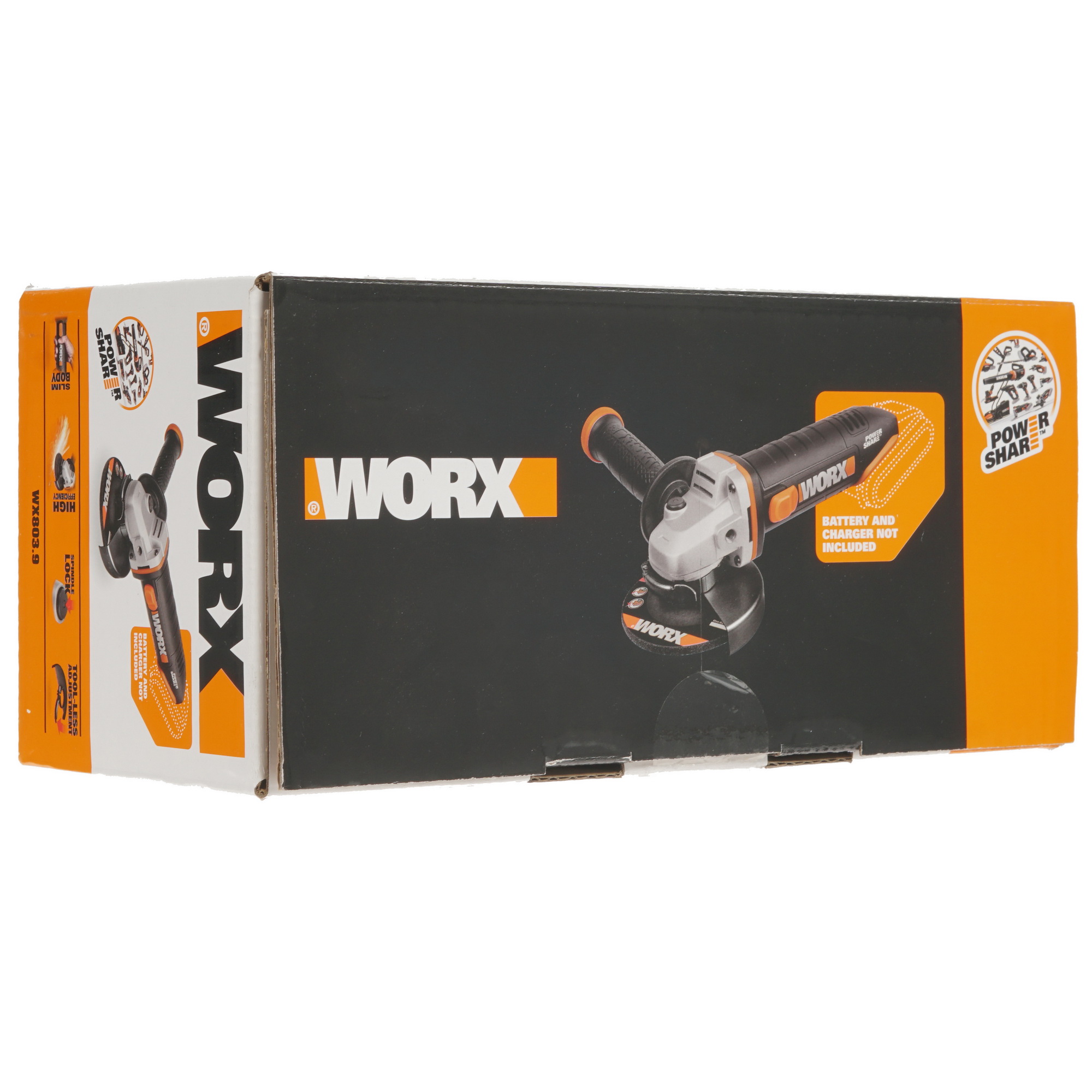 Углошлифовальная машина (УШМ) Worx WX803.9 PowerShare 20V  , Без ЗУ, Без АКБ 8199936 STDN-0021769 - Вид №8