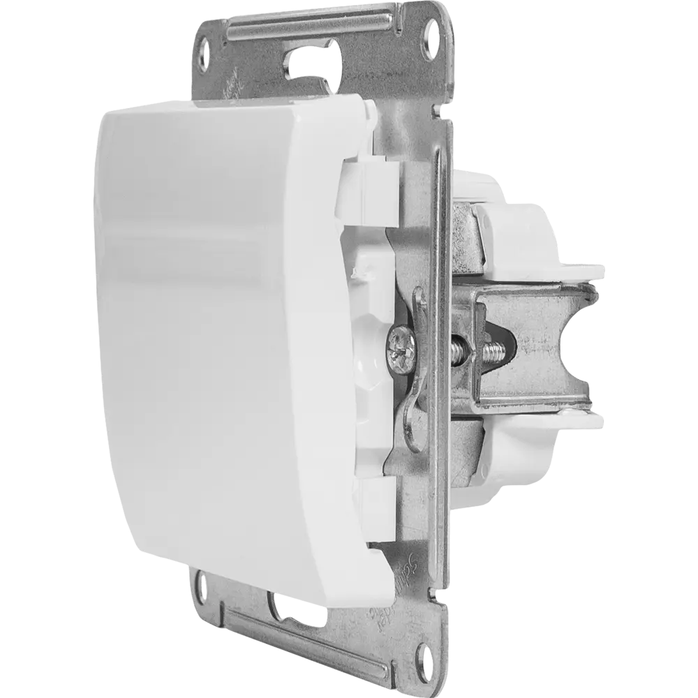 Выключатель проходной встраиваемый Systeme Electric Glossa СХ6 1 клавиша цвет молочный STLM-2205863 - Вид №4