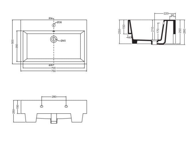 Керамическая раковина с переливом COLAVENE Volant ARCH-00078851 - Вид №14