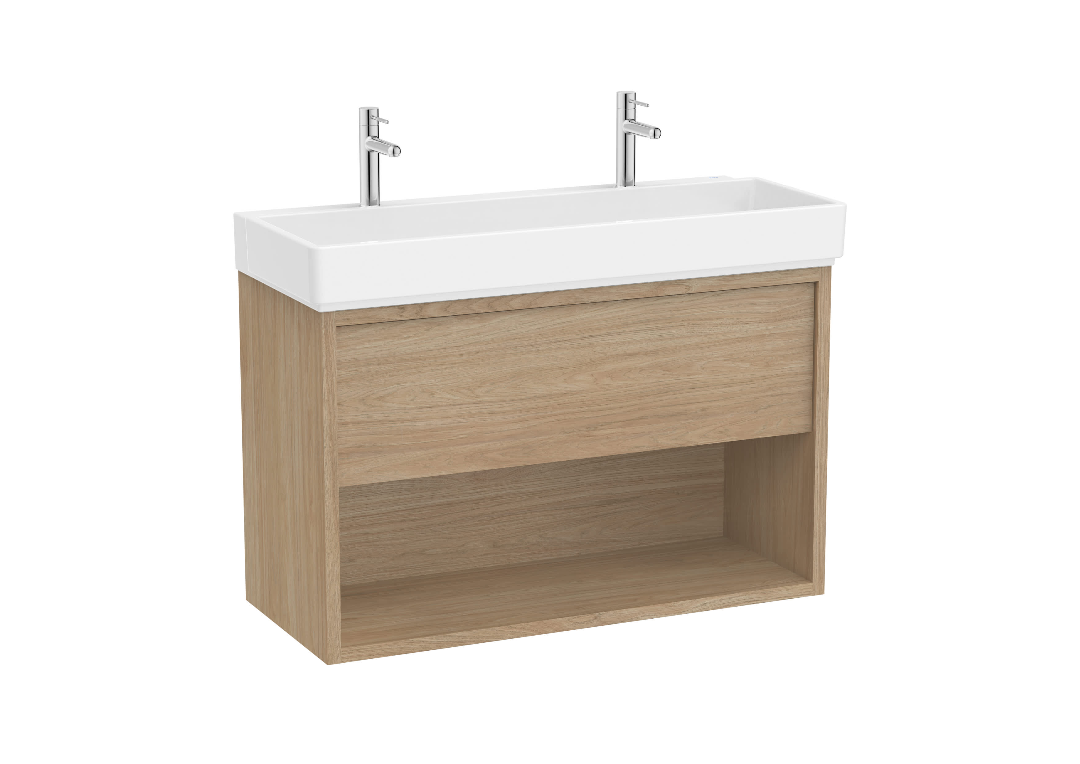 Деревянный двойной подвесной умывальник с ящиками Roca ARCH-00061202 - Вид №3