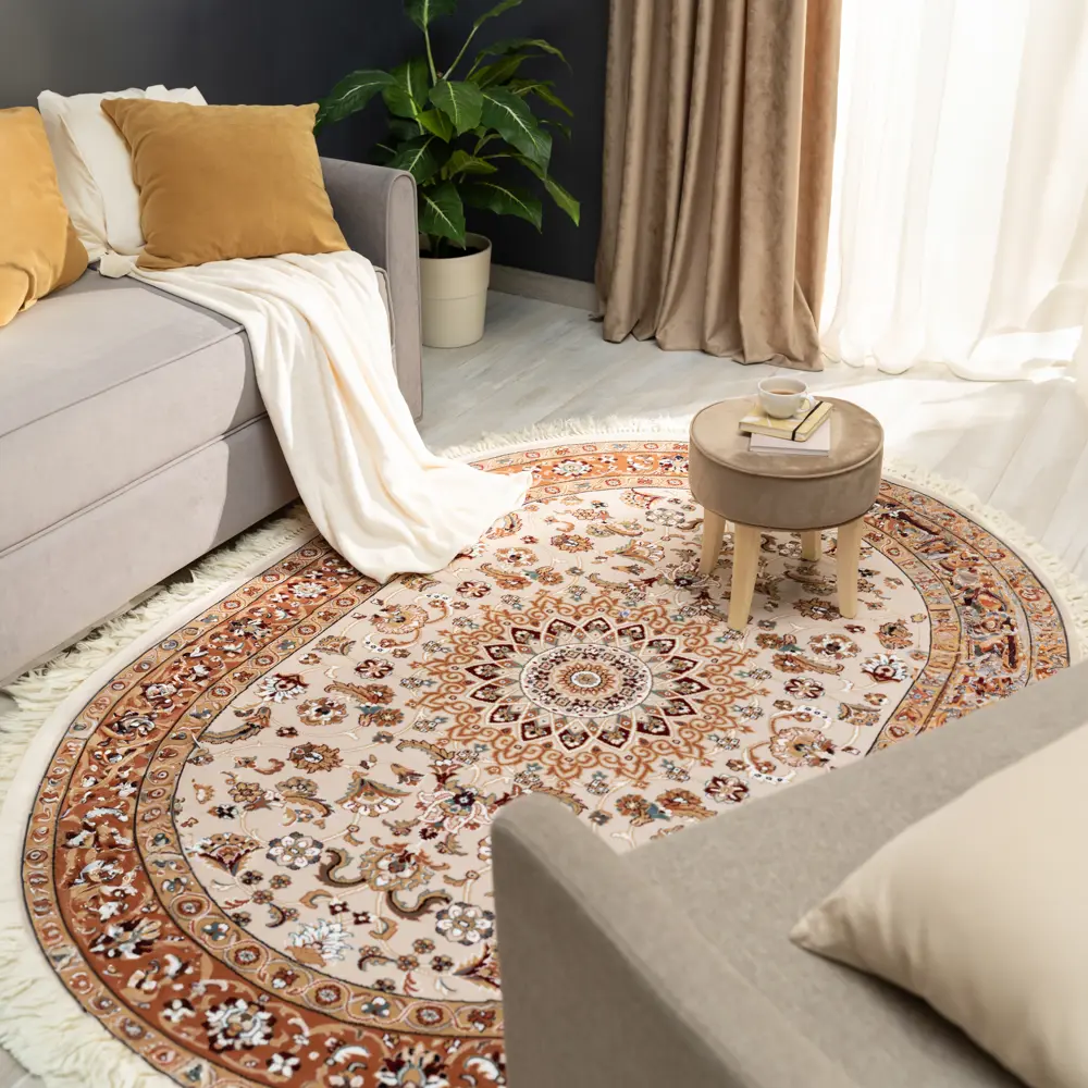 Ковер полипропилен Шахреза D210KT 120x170 см цвет кремовый MERINOS STLM-2029162