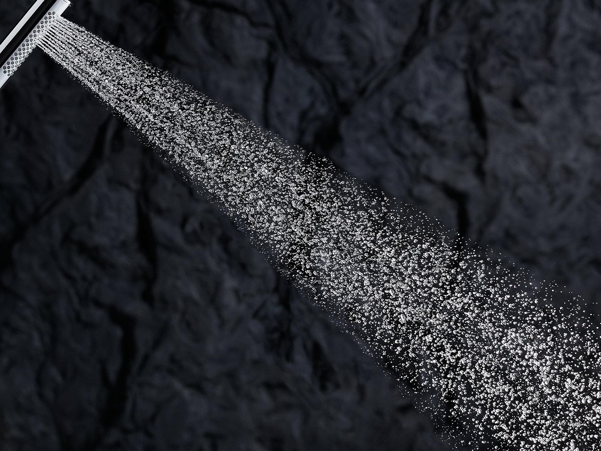 KOHLER Shift Square 2,5 галлона в минуту Многофункциональный ручной душ с черной ручкой K-14788-BV  - Вид №5