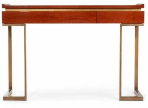 HUGUES CHEVALIER Прямоугольная кожаная консоль с ящиками Iconic